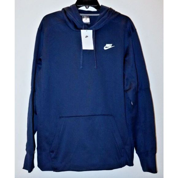 Nike DX6945 419 Men's Sz L College Navy Therma-Fit Fleece Pullover Hoodie $80 - Picture 1 of 6